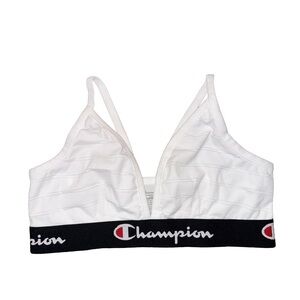 Champion Women's White Bralette NWOT Size L